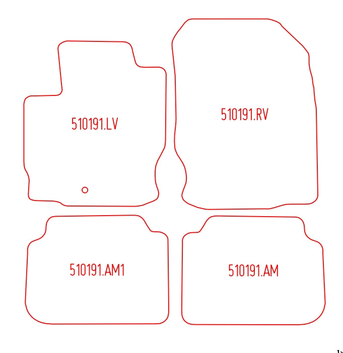 Automatten Mitsubishi Colt CZ3 (2007-2007)