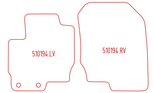 Automatten Mitsubishi Colt CZ3 / Colt CZ5 (2008-2008)