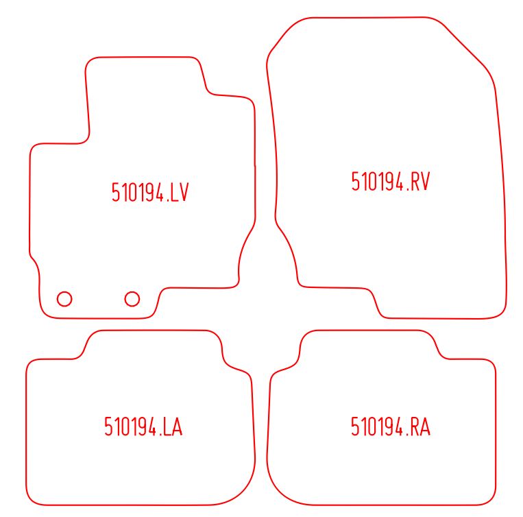 Automatten Mitsubishi Colt CZ3 / Colt CZ5 (2008-2008)
