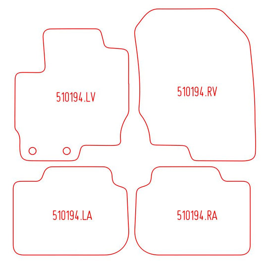 Automatten Mitsubishi Colt CZ3 / Colt CZ5 (2008-2008)