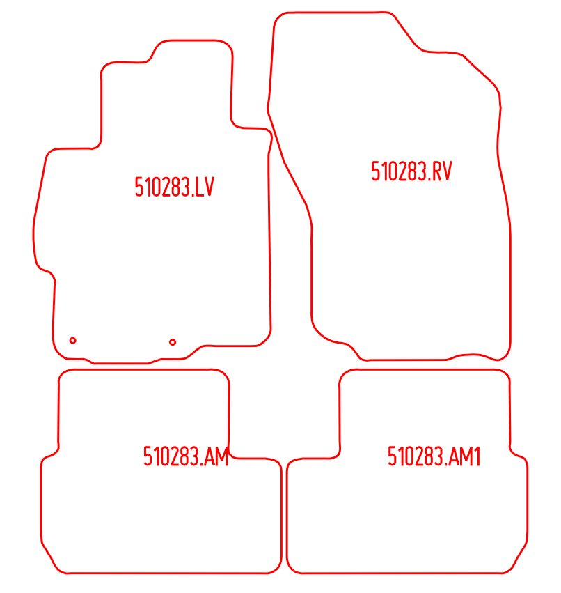 Automatten Mitsubishi Lancer sedan / Lancer Sportback hatchback (2008-2011)