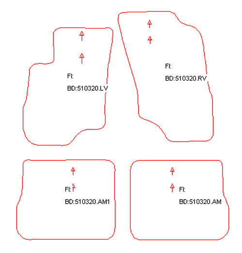 Automatten Mitsubishi Outlander (2003-2006)