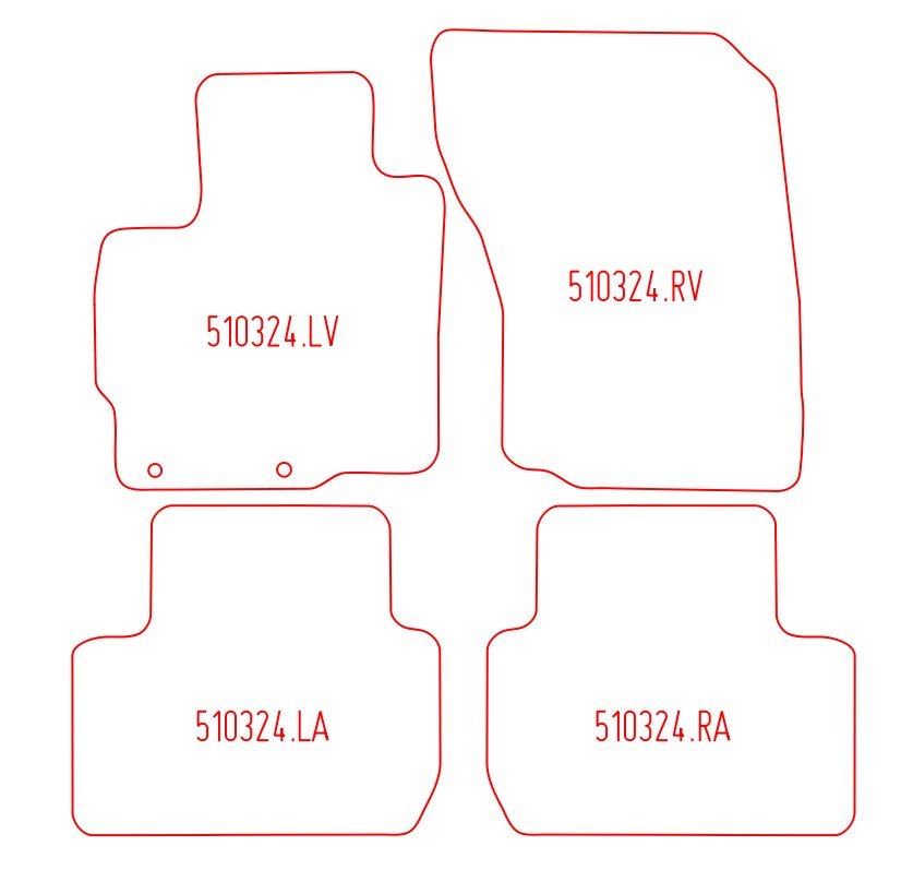 Automatten Mitsubishi Outlander III -  NIET-PHEV (2013-2021)