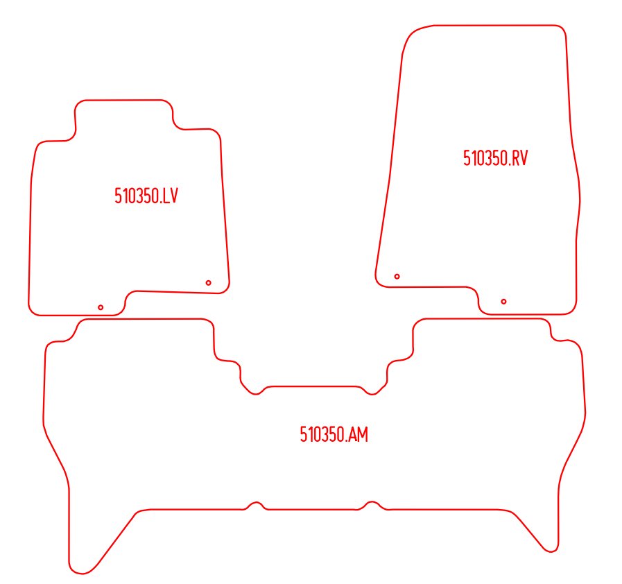 Automatten Mitsubishi Pajero Lang (2003-2006)