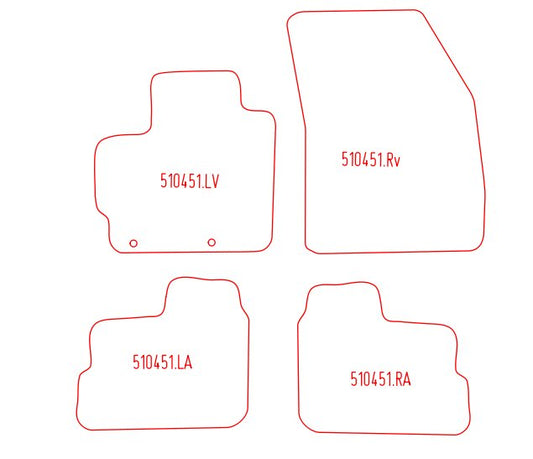 Automatten Mitsubishi Space Star (2013-2017)