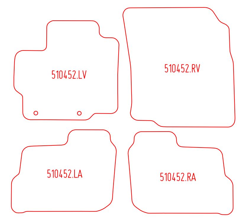 Automatten Mitsubishi Space Star (2017-Heden)