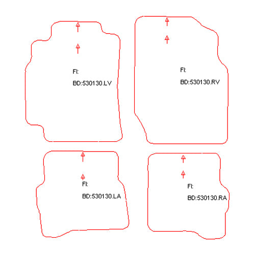 Automatten Nissan Almera hatchback / Almera sedan (2000-2007)