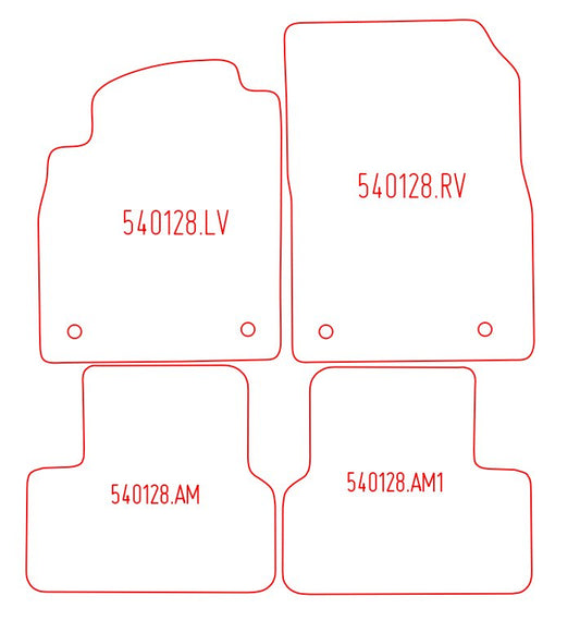 Automatten Opel Astra J hatchback / Astra J sedan / Astra J (GTC) hatchback / Astra J Sports Tourer stationwagon (2011-2016)