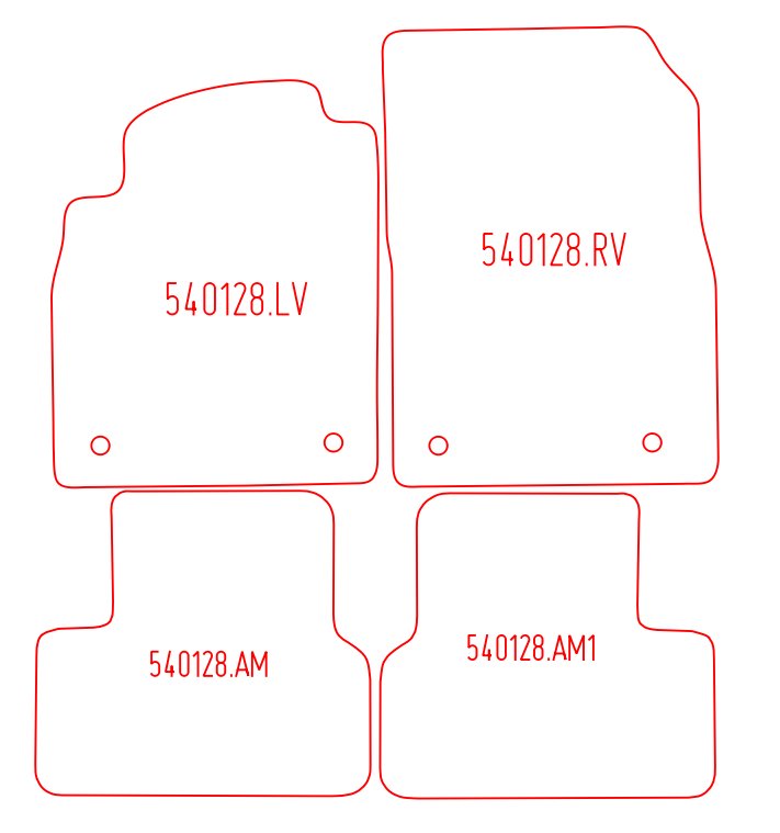 Automatten Opel Astra J hatchback / Astra J sedan / Astra J (GTC) hatchback / Astra J Sports Tourer stationwagon (2011-2016)