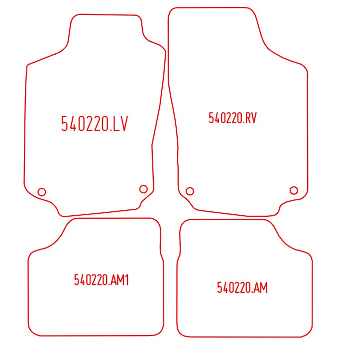Automatten Opel Corsa C (2000-2006)
