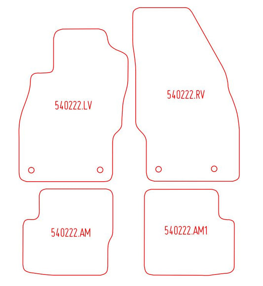 Automatten Opel Corsa D / Corsa E (2015-2014)