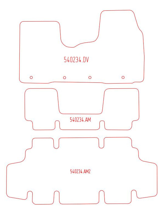 Automatten Opel Vivaro (B) Combi (2014-2019)