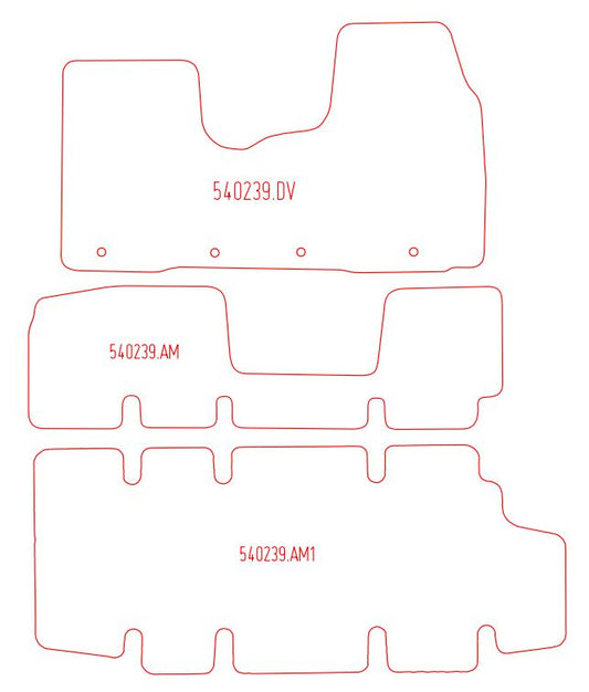 Automatten Opel Vivaro (B) Combi (2014-2019)