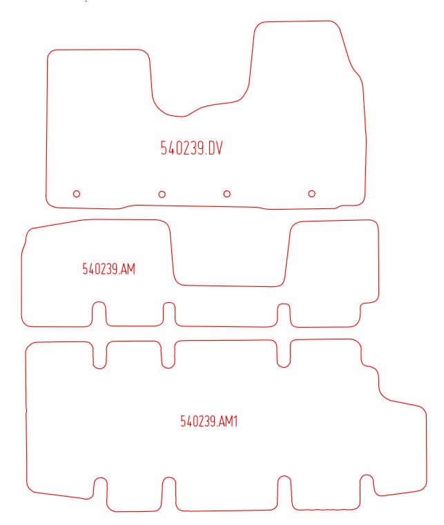 Automatten Renault Trafic Passenger (2014-Heden)