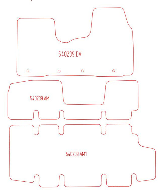 Automatten Renault Trafic Passenger (2014-Heden)