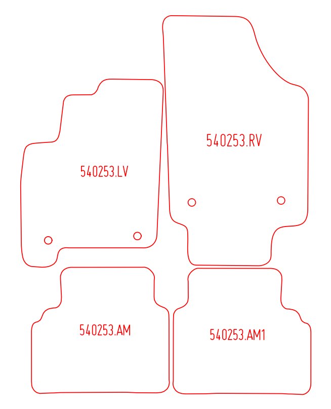Automatten Opel Meriva A (2003-2010)