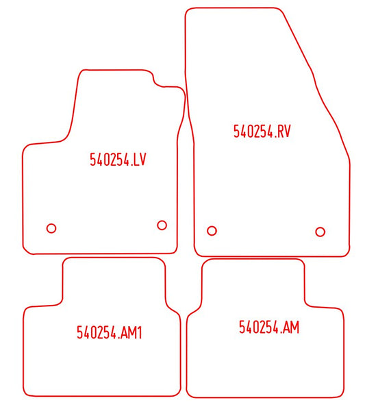 Automatten Opel Meriva B (2010-Heden)