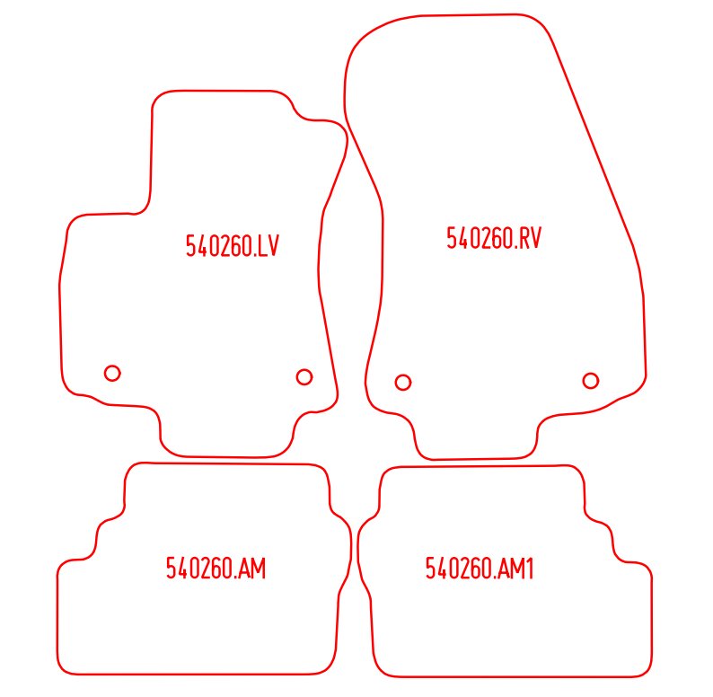 Automatten Opel Zafira A (1999-2005)