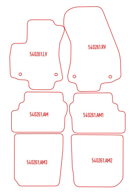 Automatten Opel Zafira A 7-persoons (1999-2005)