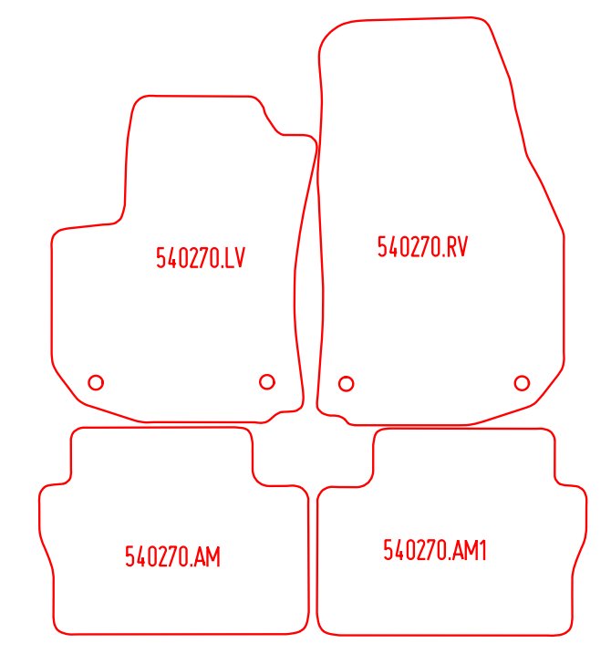 Automatten Opel Zafira B (2005-2011)
