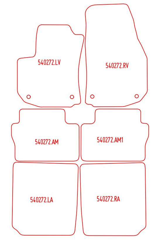 Automatten Opel Zafira B 7-persoons (2005-2011)