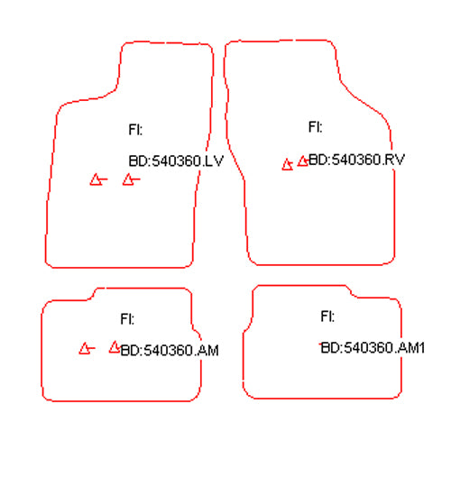 Automatten Opel Vectra A hatchback / Vectra A sedan (1988-1995)