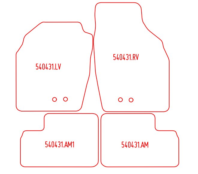 Automatten Opel Agila A (2000-2008)