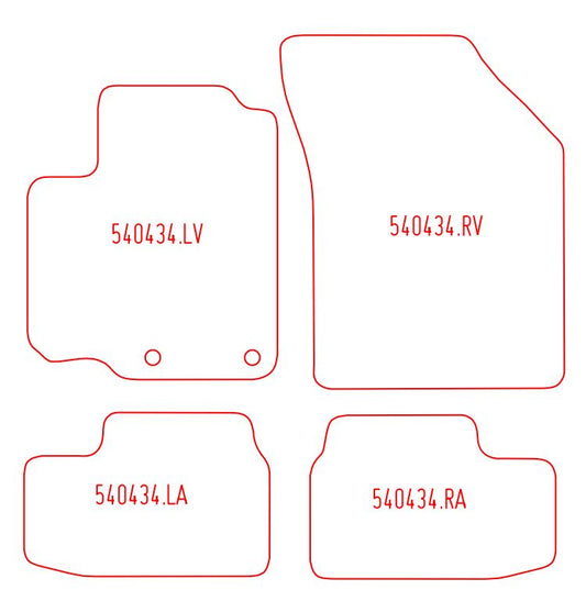 Automatten Opel Agila B (2008-2014)