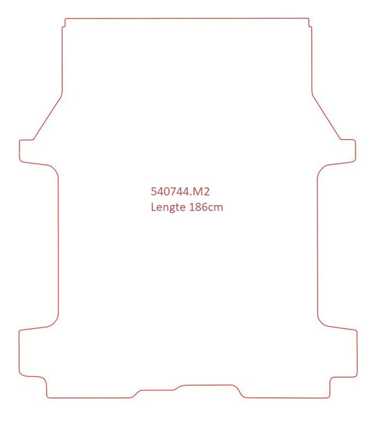 Laadvloermat Renault Trafic (dubbel cabine) (2014-Heden)