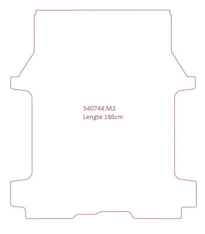 Laadvloermat Opel Vivaro (B) (dubbel cabine) (2014-2019)