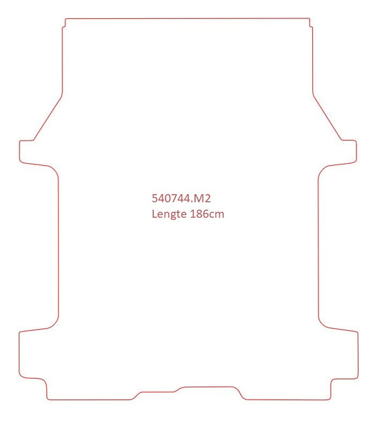 Laadvloermat Opel Vivaro (B) (dubbel cabine) (2014-2019)