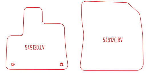 Automatten Opel Combo E (Life, ook Electric) mpv / Combo E (ook Electric) Bestelwagen (2018-Heden)