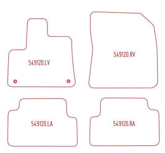 Automatten Opel Combo E (Life, ook Electric) mpv / Combo E (ook Electric) Bestelwagen (2018-Heden)