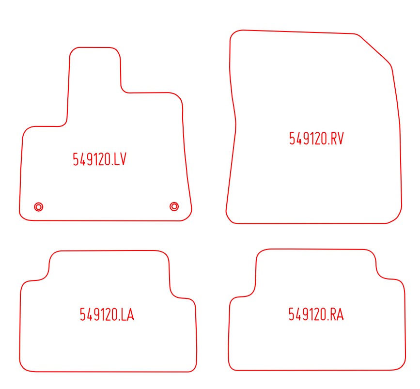 Automatten Citroen Berlingo (ook e-Berlingo) Bestelwagen / Berlingo (personenbus, ook e-Berlingo) mpv (2018-Heden)
