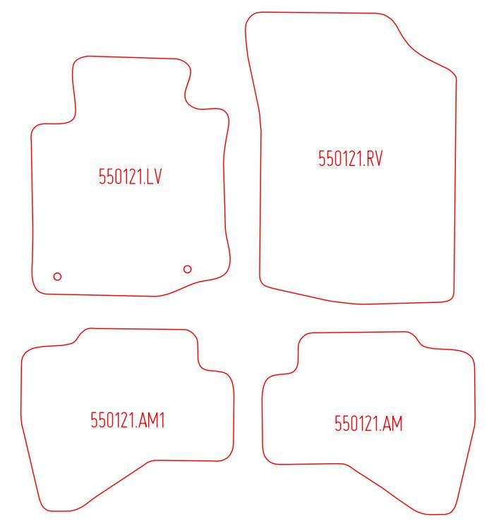 Automatten Peugeot 107 (2012-2014)