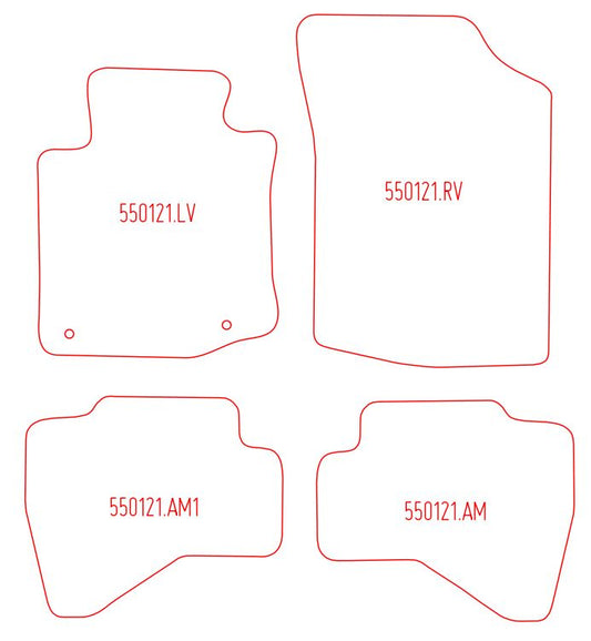 Automatten Peugeot 107 (2012-2014)