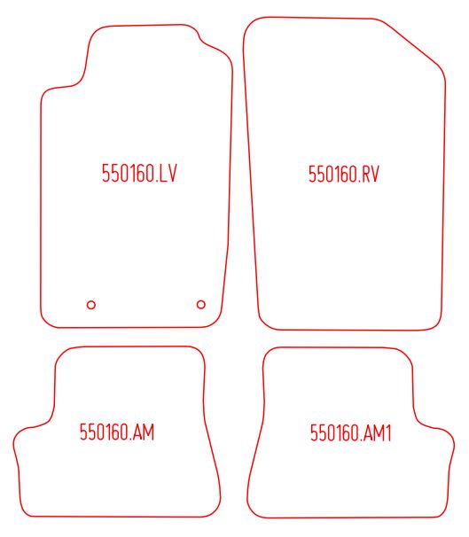 Automatten Peugeot 206 CC (2001-2007)