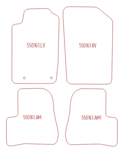 Automatten Peugeot 206 hatchback / 206 SW stationwagon / 206+ hatchback (2009-2007)