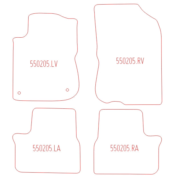 Automatten Peugeot 208 (2012-2019)