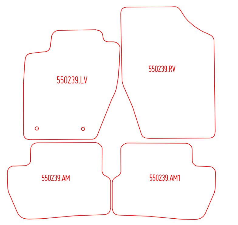 Automatten Peugeot 307 hatchback / 307 Break stationwagon (2002-2008)