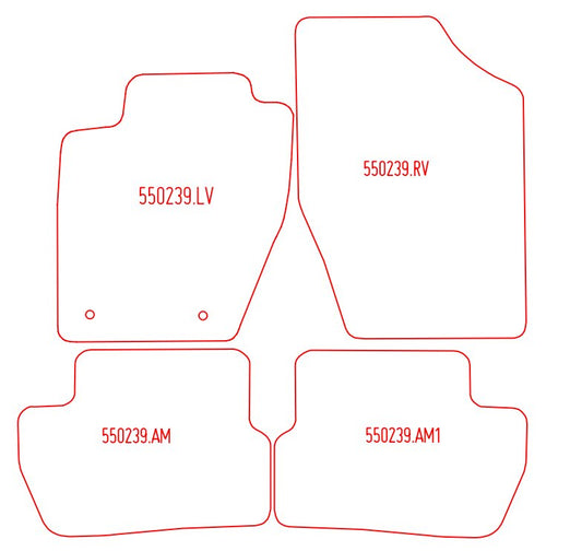 Automatten Peugeot 307 hatchback / 307 Break stationwagon (2002-2008)