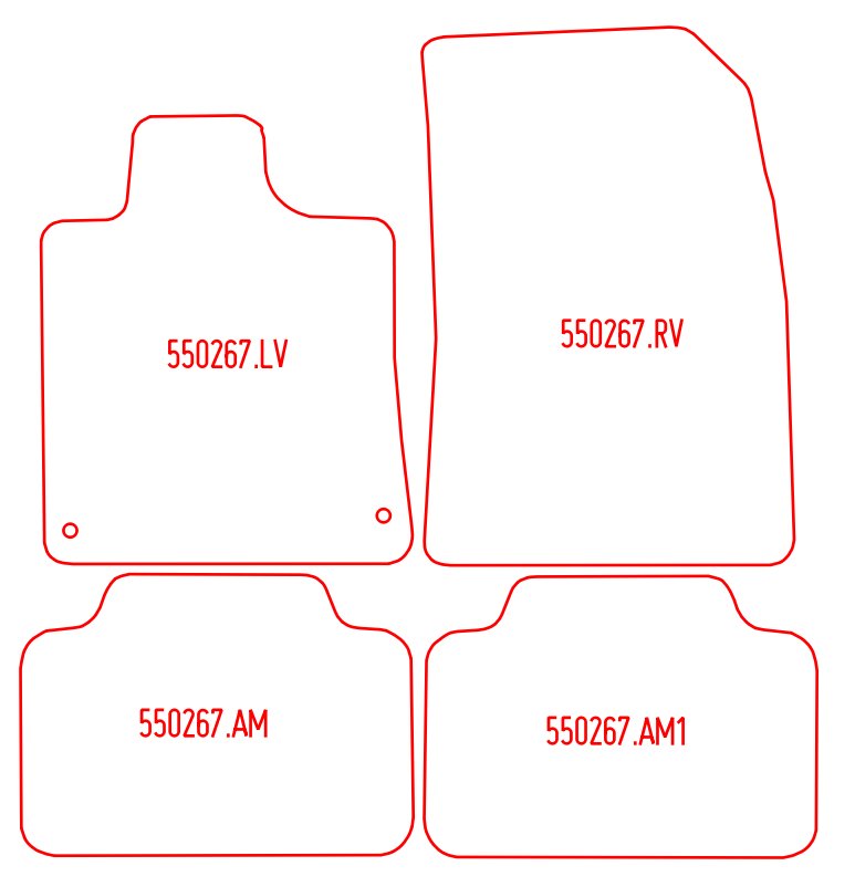 Automatten Peugeot 407 sedan / 407 Coupe coupe / 407 SW stationwagon (2005-2009)