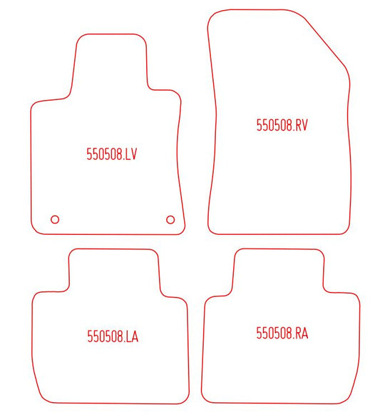Automatten Peugeot 508 hatchback / 508 sedan / 508 SW stationwagon (2019-Heden)