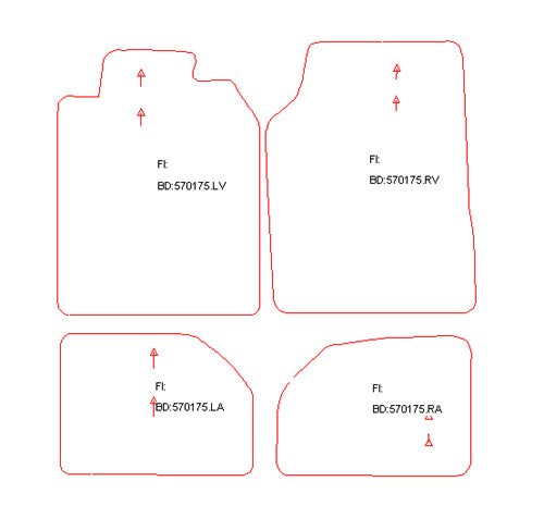 Automatten Porsche 944 cabriolet / 944 coupe (1988-1991)