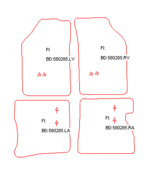 Automatten Renault Kangoo Bestelwagen / Kangoo mpv (1997-2002)