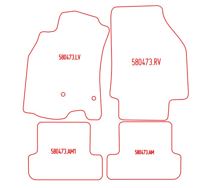 Automatten Renault Megane III (met Bose geluid systeem) (2009-2016)
