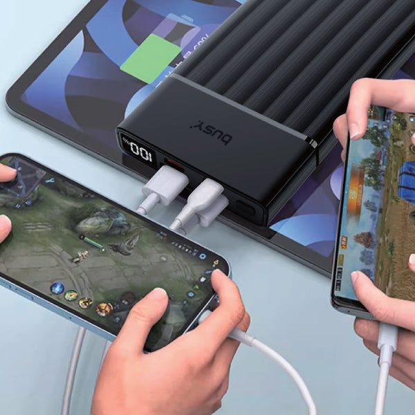 Busy Power Bank 10.000 mAh - Snellader - Dubbele USB-uitgang