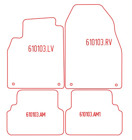 Automatten Saab 9-3 sedan / 9-3 stationwagon (2005-2007)