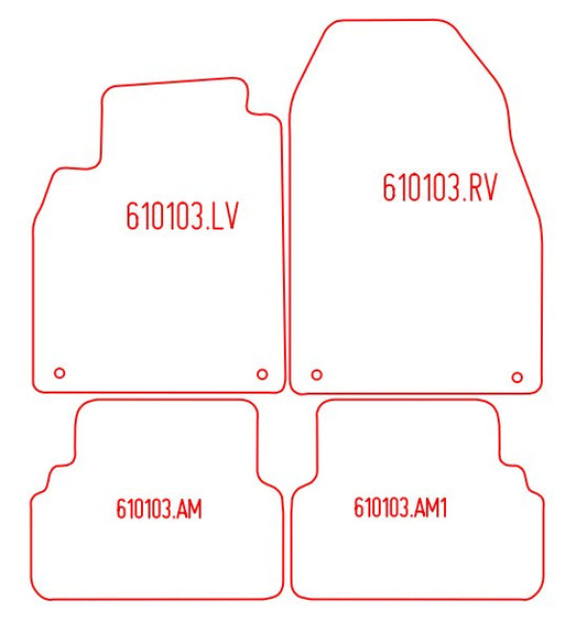 Automatten Saab 9-3 sedan / 9-3 stationwagon (2005-2007)