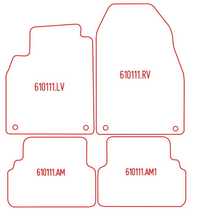 Automatten Saab 9-3 sedan / 9-3 stationwagon (2007-2012)